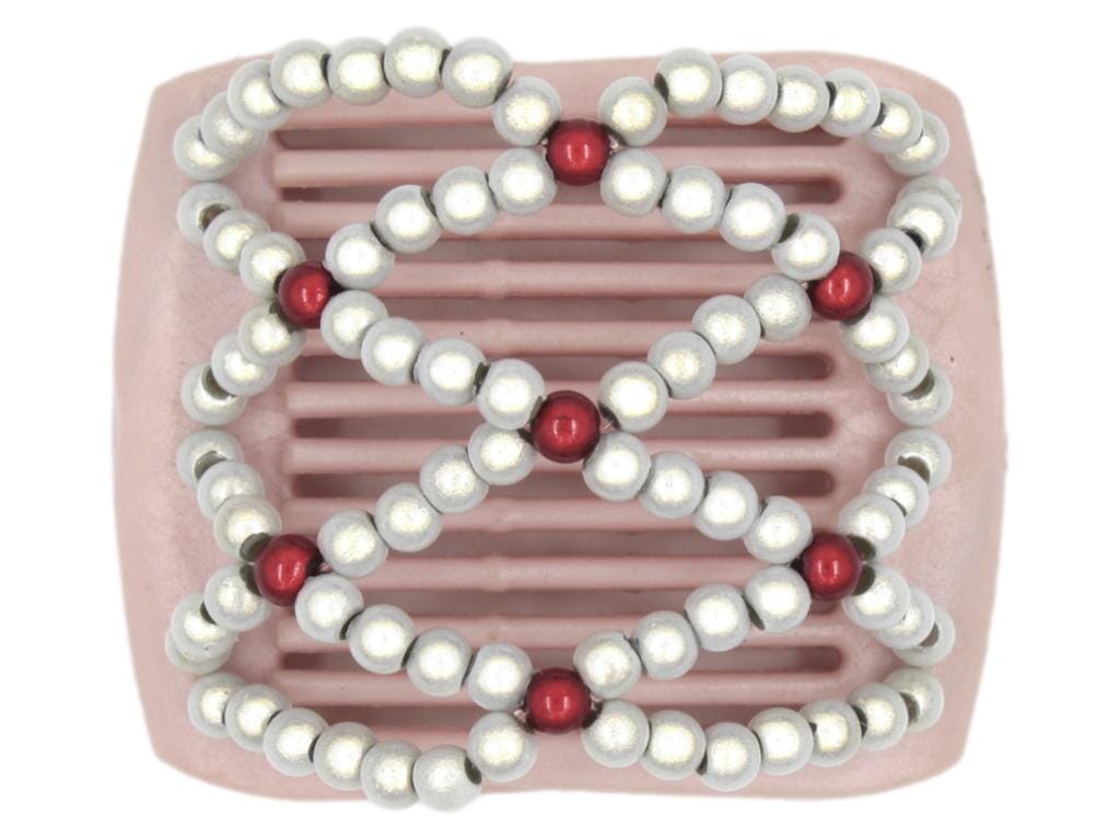 African Butterfly LadyBug Hair Comb - Pink Pearl 18