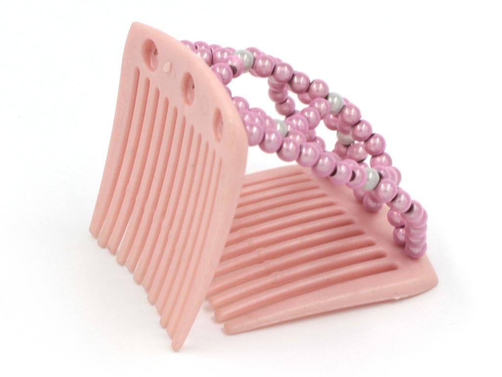 African Butterfly LadyBug Hair Comb - Pink Pearl 21