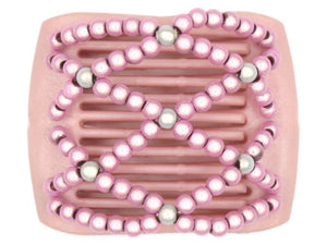 African Butterfly LadyBug Hair Comb - Pink Pearl 21