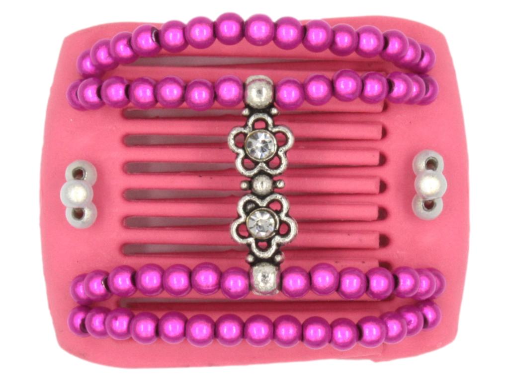 African Butterfly LadyBug Hair Comb - Pink Raspberry 17