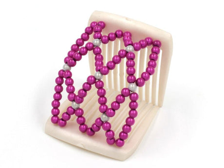 African Butterfly LadyBug Hair Comb - White Pearl 41