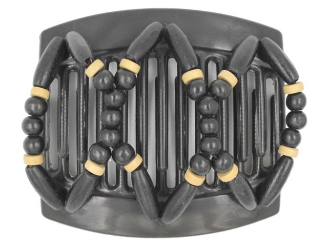 African Butterfly Thick Hair Comb - Beada Black 113