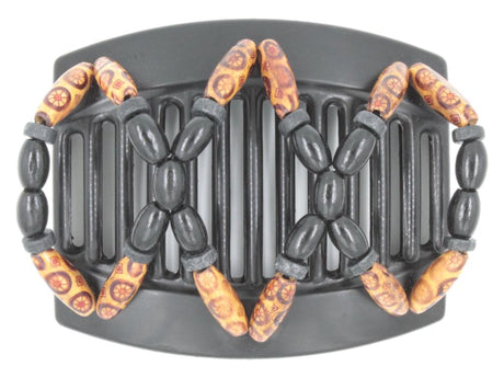 African Butterfly Thick Hair Comb - Beada Black 129