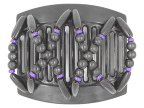 African Butterfly Thick Hair Comb - Beada Black 132