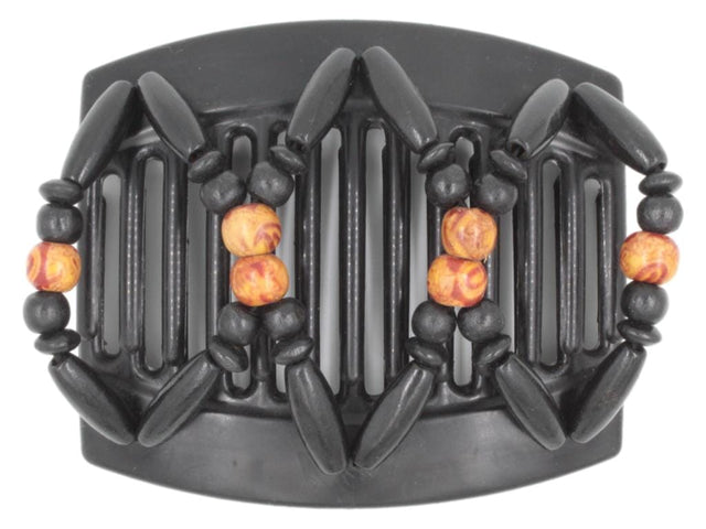 African Butterfly Thick Hair Comb - Beada Black 144