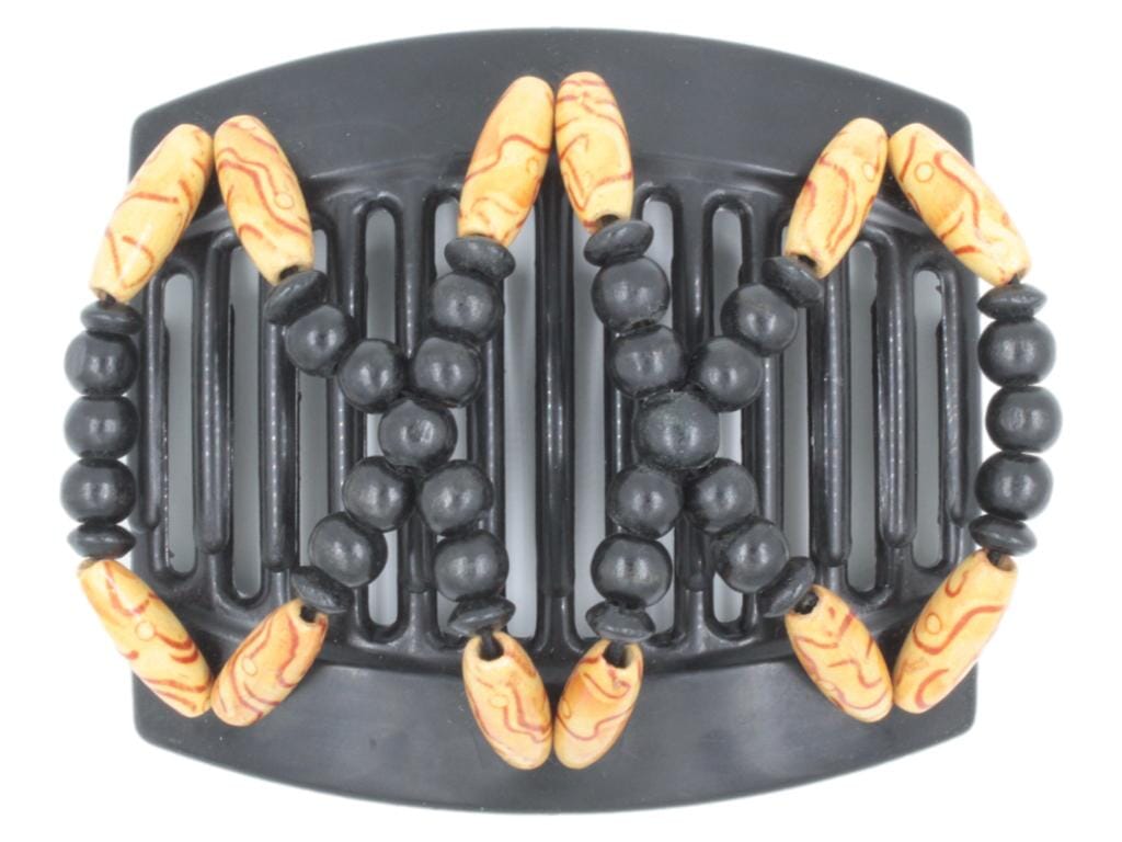 African Butterfly Thick Hair Comb - Beada Black 146