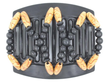 African Butterfly Thick Hair Comb - Beada Black 146