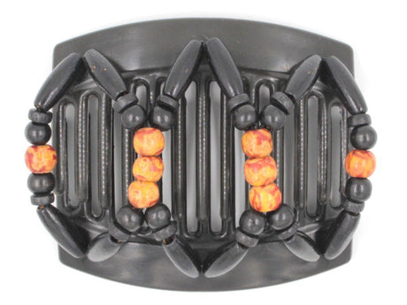 African Butterfly Thick Hair Comb - Beada Black 89