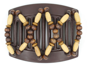 African Butterfly Thick Hair Comb - Beada Brown 126