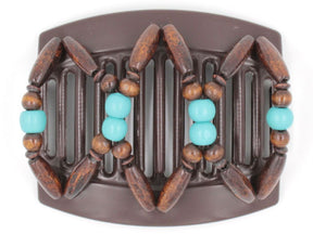 African Butterfly Thick Hair Comb - Beada Brown 127