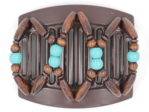 African Butterfly Thick Hair Comb - Beada Brown 127