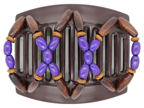 African Butterfly Thick Hair Comb - Beada Brown 137
