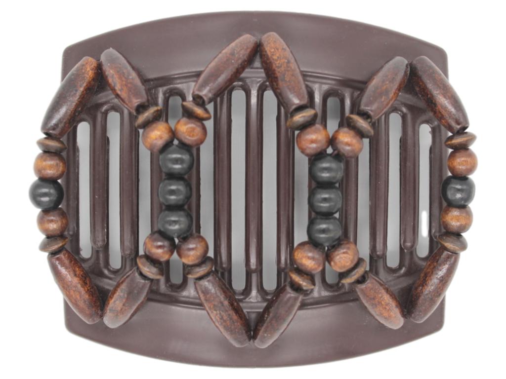 African Butterfly Thick Hair Comb - Beada Brown 138