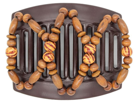 African Butterfly Thick Hair Comb - Beada Brown 139