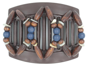 African Butterfly Thick Hair Comb - Beada Brown 156