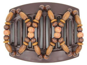 African Butterfly Thick Hair Comb - Beada Brown 182