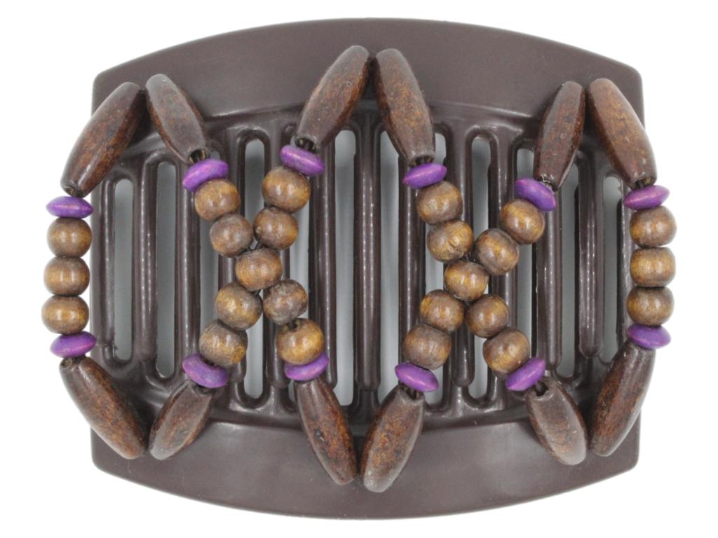 African Butterfly Thick Hair Comb - Beada Brown 201