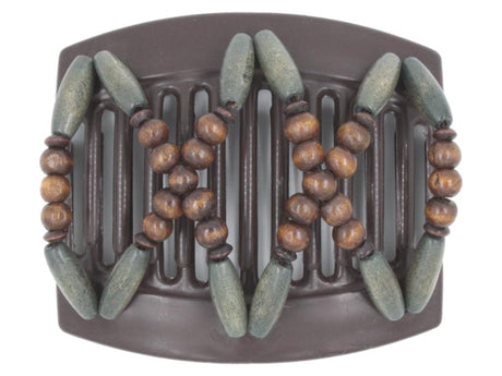 African Butterfly Thick Hair Comb - Beada Brown 211