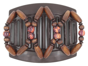 African Butterfly Thick Hair Comb - Beada Brown 213