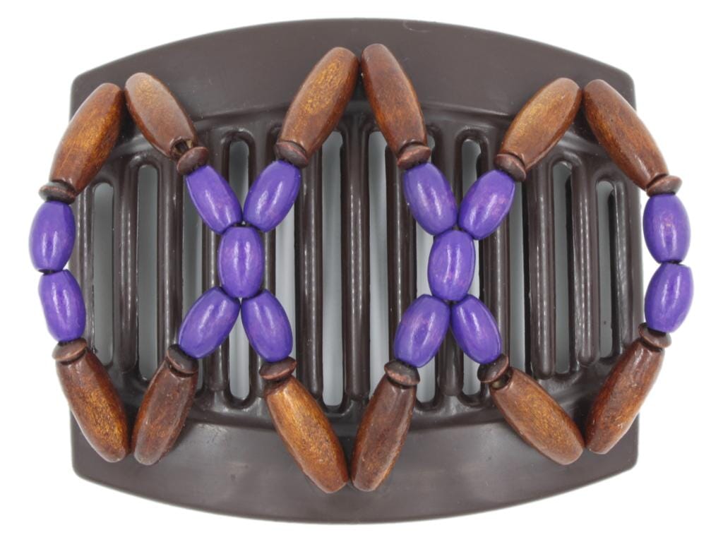 African Butterfly Thick Hair Comb - Beada Brown 82