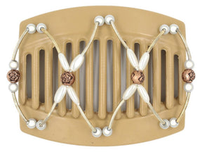 African Butterfly Thick Hair Comb - Beada Tube Blonde 35