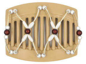 African Butterfly Thick Hair Comb - Beada Tube Blonde 36
