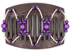 African Butterfly Thick Hair Comb - Beada Tube Brown 38