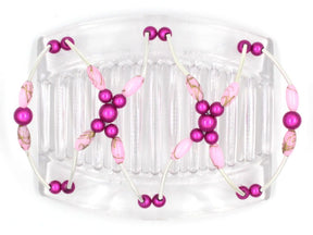 African Butterfly Thick Hair Comb - Beada Tube Clear 24