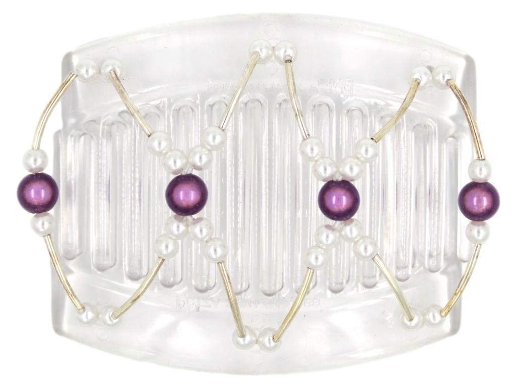 African Butterfly Thick Hair Comb - Beada Tube Clear 34