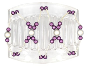 African Butterfly Thick Hair Comb - Beada Tube Clear 36