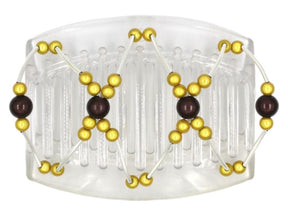 African Butterfly Thick Hair Comb - Beada Tube Clear 41