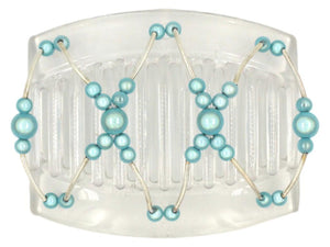 African Butterfly Thick Hair Comb - Beada Tube Clear 48