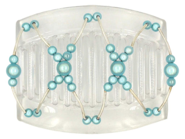 African Butterfly Thick Hair Comb - Beada Tube Clear 48