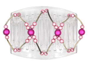 African Butterfly Thick Hair Comb - Beada Tube Clear 54