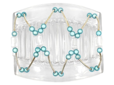 African Butterfly Thick Hair Comb - Beada Tube Clear 56