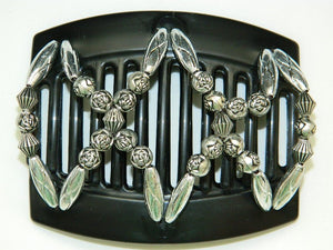 African Butterfly Thick Hair Comb - Dalena Black 20