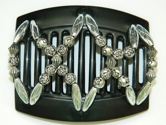 African Butterfly Thick Hair Comb - Dalena Black 20