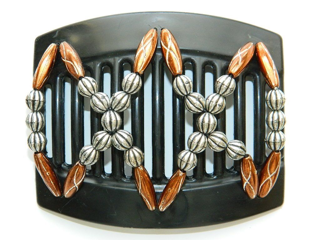African Butterfly Thick Hair Comb - Dalena Black 50