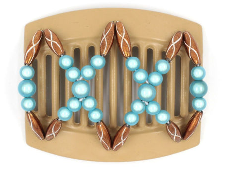 African Butterfly Thick Hair Comb - Dalena Blonde 55