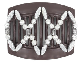 African Butterfly Thick Hair Comb - Dalena Brown 104