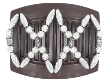 African Butterfly Thick Hair Comb - Dalena Brown 104