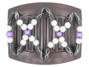 African Butterfly Thick Hair Comb - Dalena Brown 105