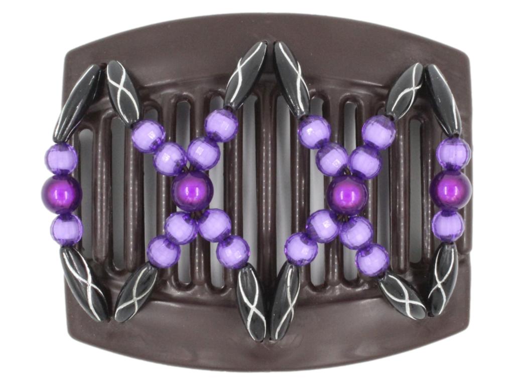 African Butterfly Thick Hair Comb - Dalena Brown 128