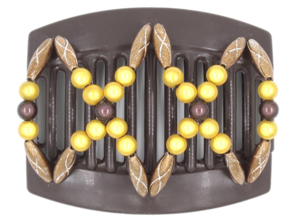 African Butterfly Thick Hair Comb - Dalena Brown 141