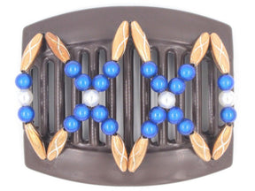 African Butterfly Thick Hair Comb - Dalena Brown 89