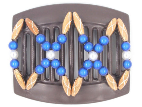 African Butterfly Thick Hair Comb - Dalena Brown 89