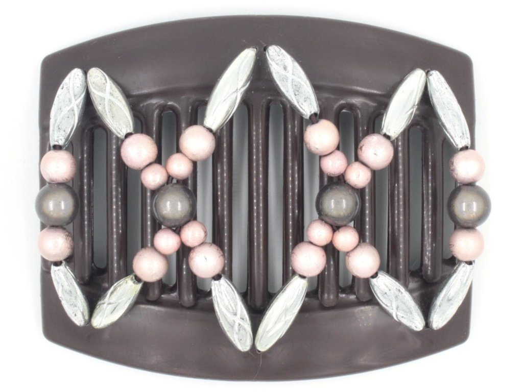 African Butterfly Thick Hair Comb - Dalena Brown 90