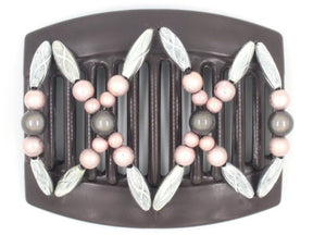 African Butterfly Thick Hair Comb - Dalena Brown 90