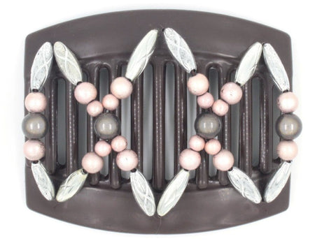 African Butterfly Thick Hair Comb - Dalena Brown 90