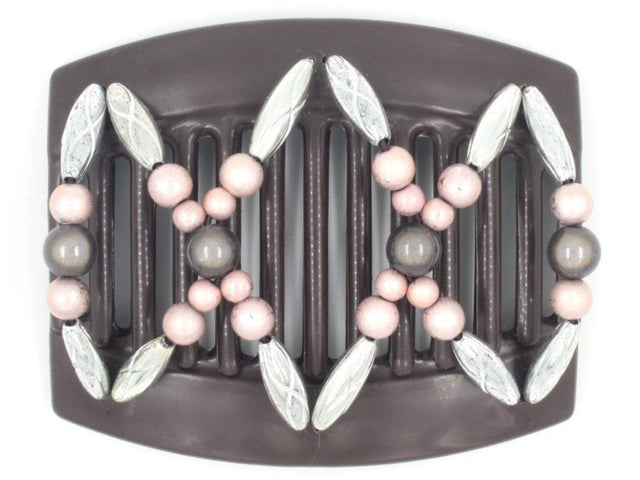 African Butterfly Thick Hair Comb - Dalena Brown 90